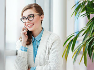 young woman talking on a mobile phone